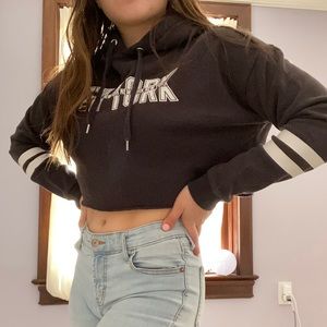 Black Cropped Hoodie